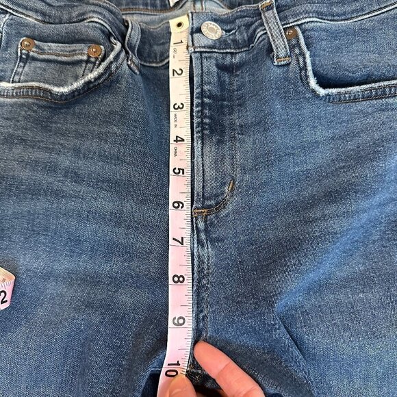 AGOLDE | Sophie High Rise Skinny Crop Jeans with Raw Hem | Size 29 - Picture 8 of 12
